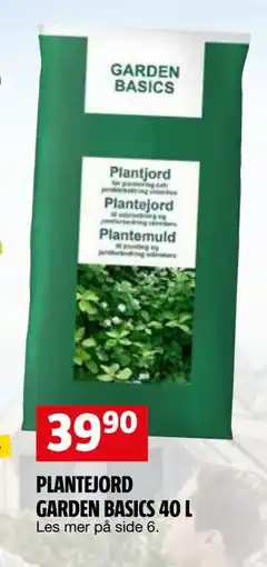 Bauhaus PLANTEJORD GARDEN BASICS 40 L tilbud