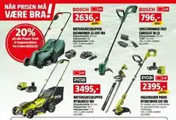 Bauhaus 20% på alle Power Tools & hagemaskiner fra Grønn BOSCH tilbud