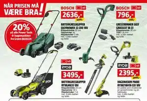 Bauhaus 20% på alle Power Tools & hagemaskiner fra Grønn BOSCH tilbud