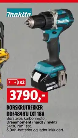 Bauhaus BORSKRUTREKKER DDF484RTJ LXT 18V tilbud