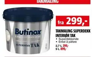 Bauhaus TAKMALING SUPERDEKK INTERIØR TAK tilbud