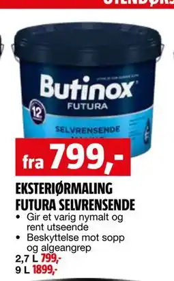 Bauhaus EKSTERIØRMALING FUTURA SELVRENSENDE tilbud