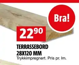 Bauhaus TERRASSEBORD 28X120 MM tilbud