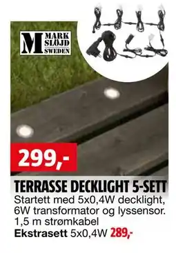 Bauhaus TERRASSE DECKLIGHT 5-SETT tilbud