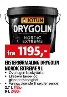 Bauhaus EKSTERIØRMALING DRYGOLIN NORDIC EXTREME 9 L tilbud