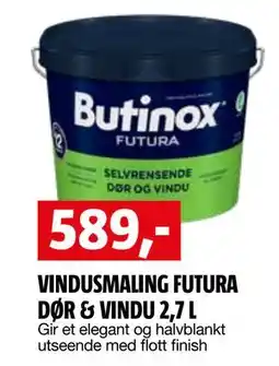 Bauhaus VINDUSMALING FUTURA DØR & VINDU 2,7 L tilbud