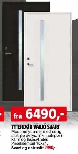 Bauhaus YTTERDØR VÄXJÖ SVART tilbud