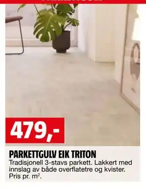 Bauhaus PARKETTGULV EIK TRITON tilbud