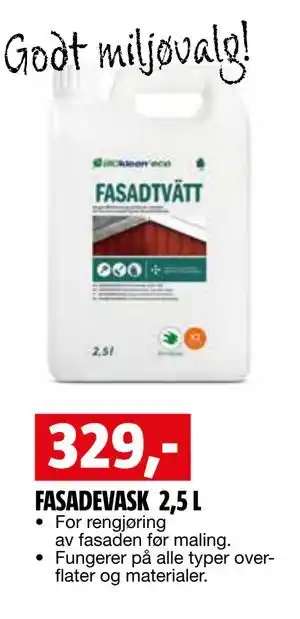 Bauhaus FASADEVASK 2,5 L tilbud