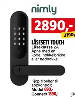 Bauhaus LÅSESETT TOUCH tilbud