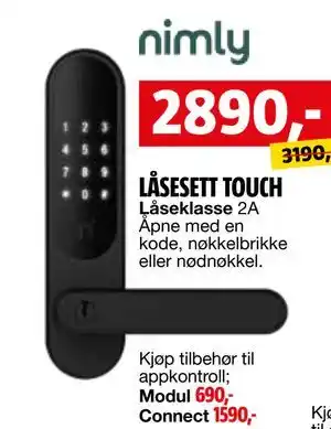 Bauhaus LÅSESETT TOUCH tilbud