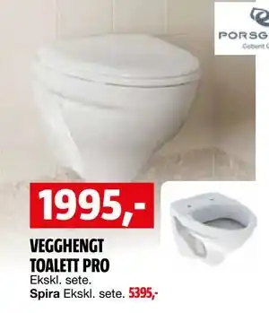 Bauhaus VEGGHENGT TOALETT PRO tilbud