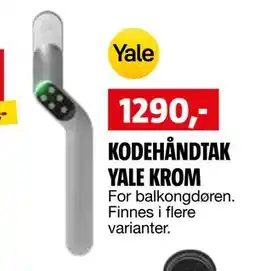 Bauhaus KODEHÅNDTAK YALE KROM tilbud