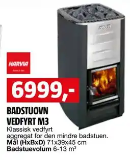 Bauhaus BADSTUOVN VEDFYRT M3 tilbud