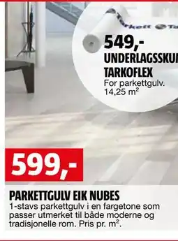 Bauhaus PARKETTGULV EIK NUBES tilbud