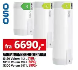 Bauhaus VARMTVANNSBEREDER SAGA tilbud