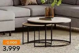 Skeidar Porto sofabordsett Ø95/75 cm tilbud