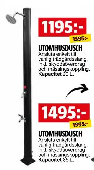 Bauhaus UTOMHUSDUSCH tilbud