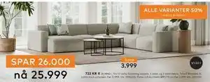 Skeidar Styl U-sofa tilbud