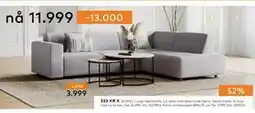 Skeidar Lugo hjørnesofa tilbud