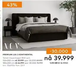 Skeidar PREMIUM LUX 3 KONTINENTAL tilbud