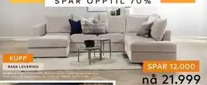 Skeidar Chillux U-sofa tilbud