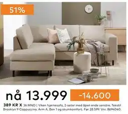 Skeidar Viken hjørnesofa tilbud