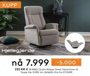 Skeidar Dublin Relaxer Small tilbud