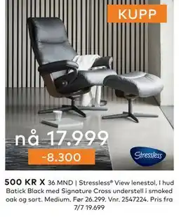 Skeidar Stressless View lenestol tilbud