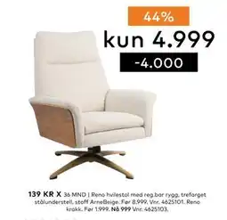 Skeidar Reno hvilestol tilbud