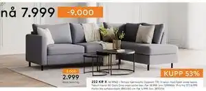 Skeidar Tempo hjørnesofa Oppsett 11R tilbud