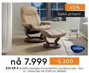 Skeidar Stressless Consul (M) tilbud