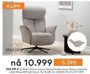 Skeidar Sublim lenestol tilbud