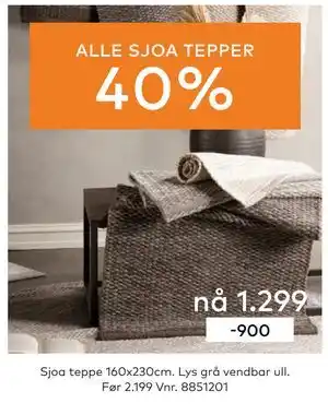 Skeidar Sjoa teppe tilbud