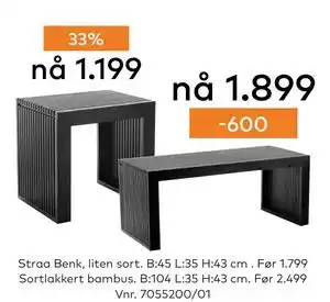 Skeidar Straa Benk tilbud