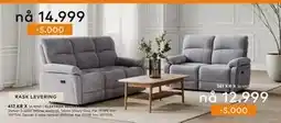 Skeidar Denver 2-seter recliner elektrisk tilbud