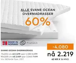 Skeidar OCEAN OVERMADRASSER tilbud