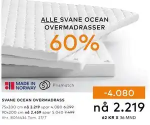 Skeidar OCEAN OVERMADRASSER tilbud