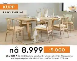 Skeidar A-Line spisebord tilbud