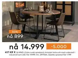 Skeidar Calia rundt spisebord tilbud