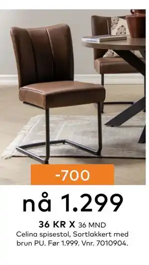 Skeidar Celina spisestol tilbud
