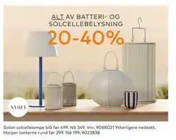 Skeidar Solan solcellelampe blå tilbud