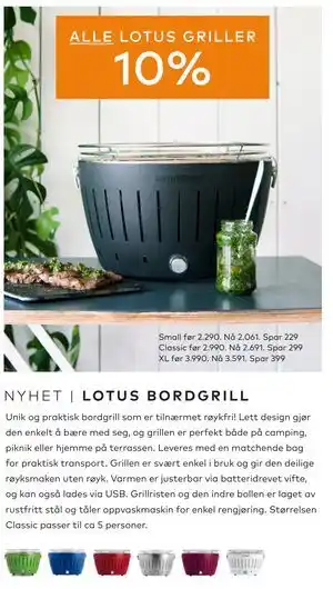 Skeidar ALLE LOTUS GRILLER tilbud