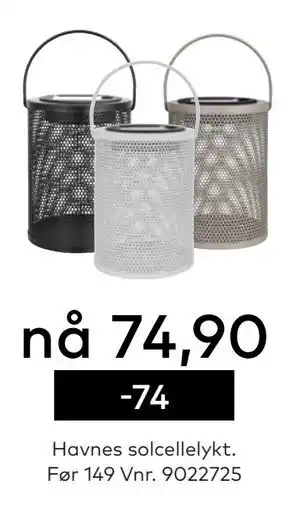 Skeidar Havnes solcellelykt tilbud