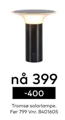 Skeidar Tromsø solarlampe tilbud