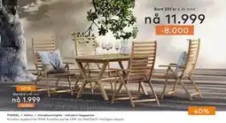 Skeidar Portefino spisebord tilbud