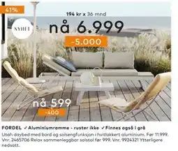 Skeidar Relax sammenleggbar solstol tilbud