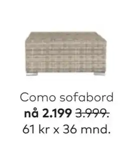 Skeidar Como sofabord nå 2.199 tilbud