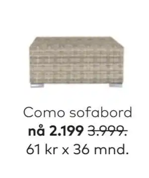 Skeidar Como sofabord nå 2.199 tilbud