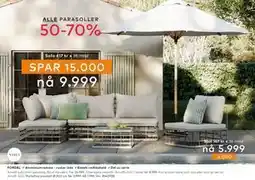 Skeidar Amalfi sofa med sjeselong tilbud